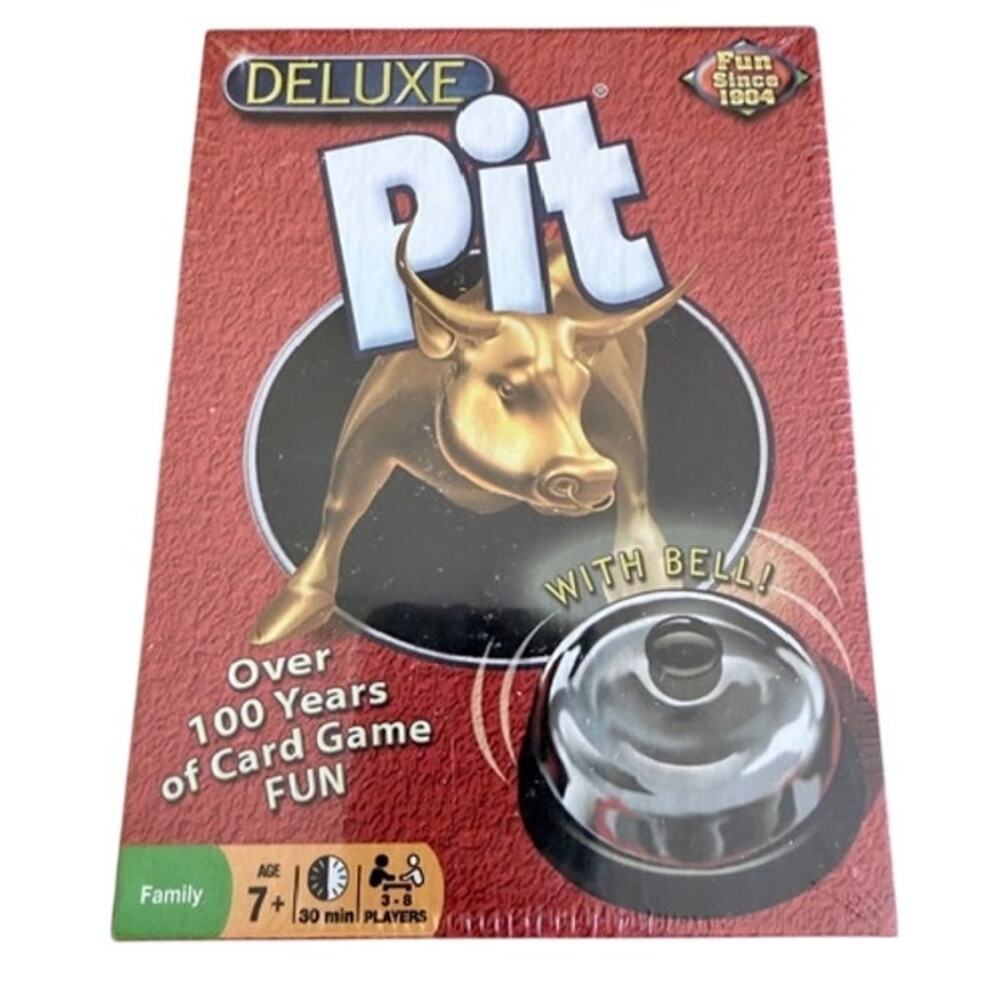 Deluxe Pit Card Game Sealed w Bell Winning Moves Corner Market Trading Game